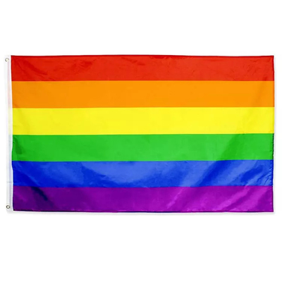 ธง LGBT พิมพ์ดิจิตอลแบบกำหนดเองโพลีเอสเตอร์ 3 * 5 ฟุตธงสายรุ้งเกย์